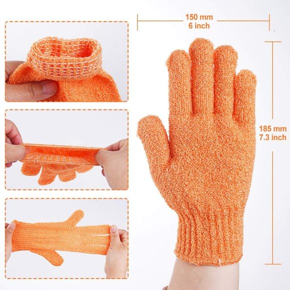 Pair (Set of 2) of NEW Exfoliating Shower Gloves - Picture 2 of 7
